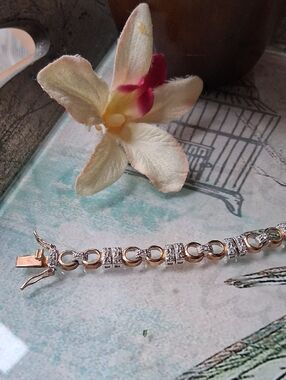 Macy's Gold-Tone Crystal Link Bracelet